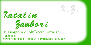 katalin zambori business card